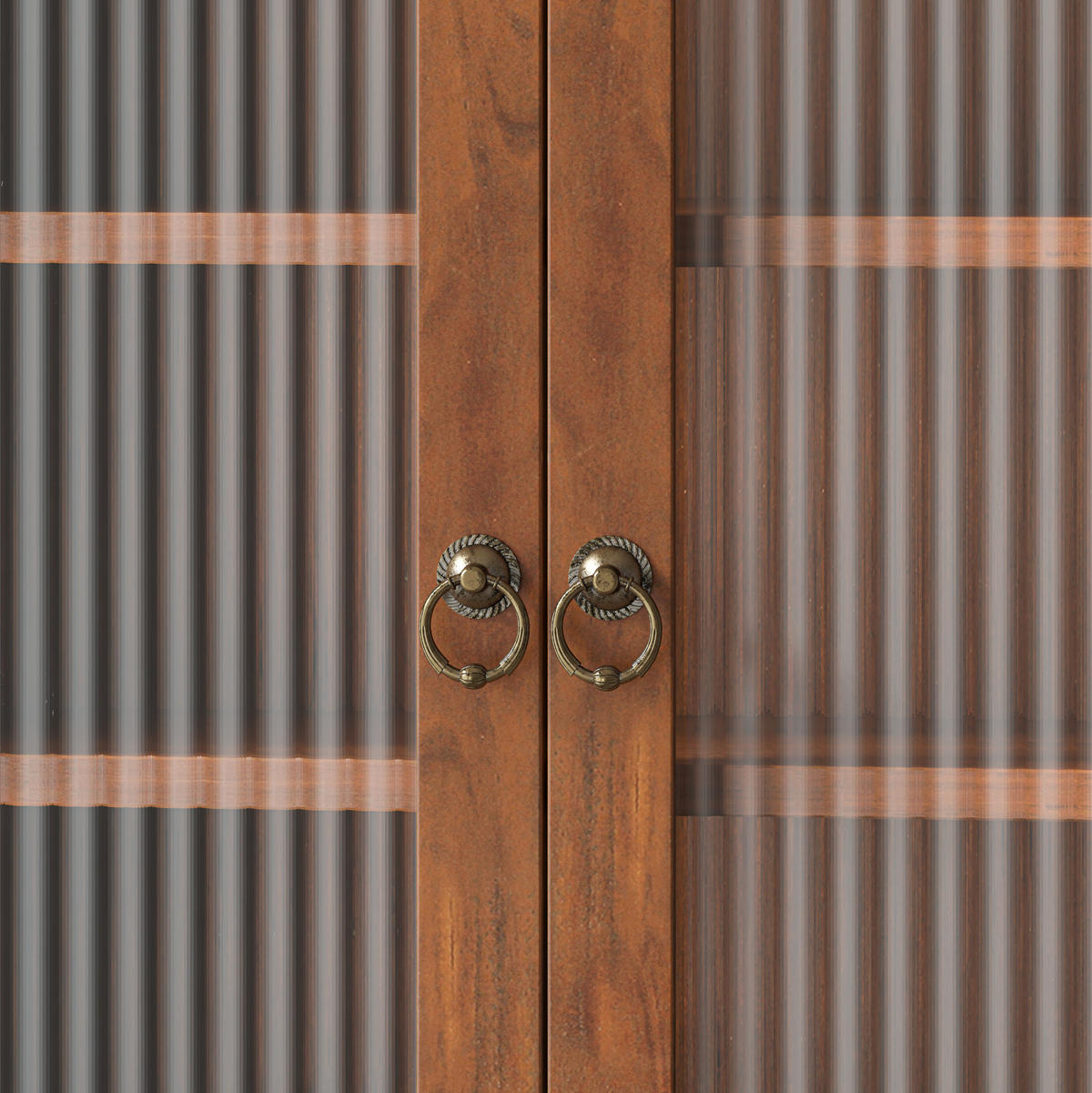 KÜCHENOBERSCHRANK 100/20/80 cm mit 4 Türen, offenen Haken und herausnehmbaren Einlegeböden, Braun - Braun, Holz (100/80/20cm) - Redom