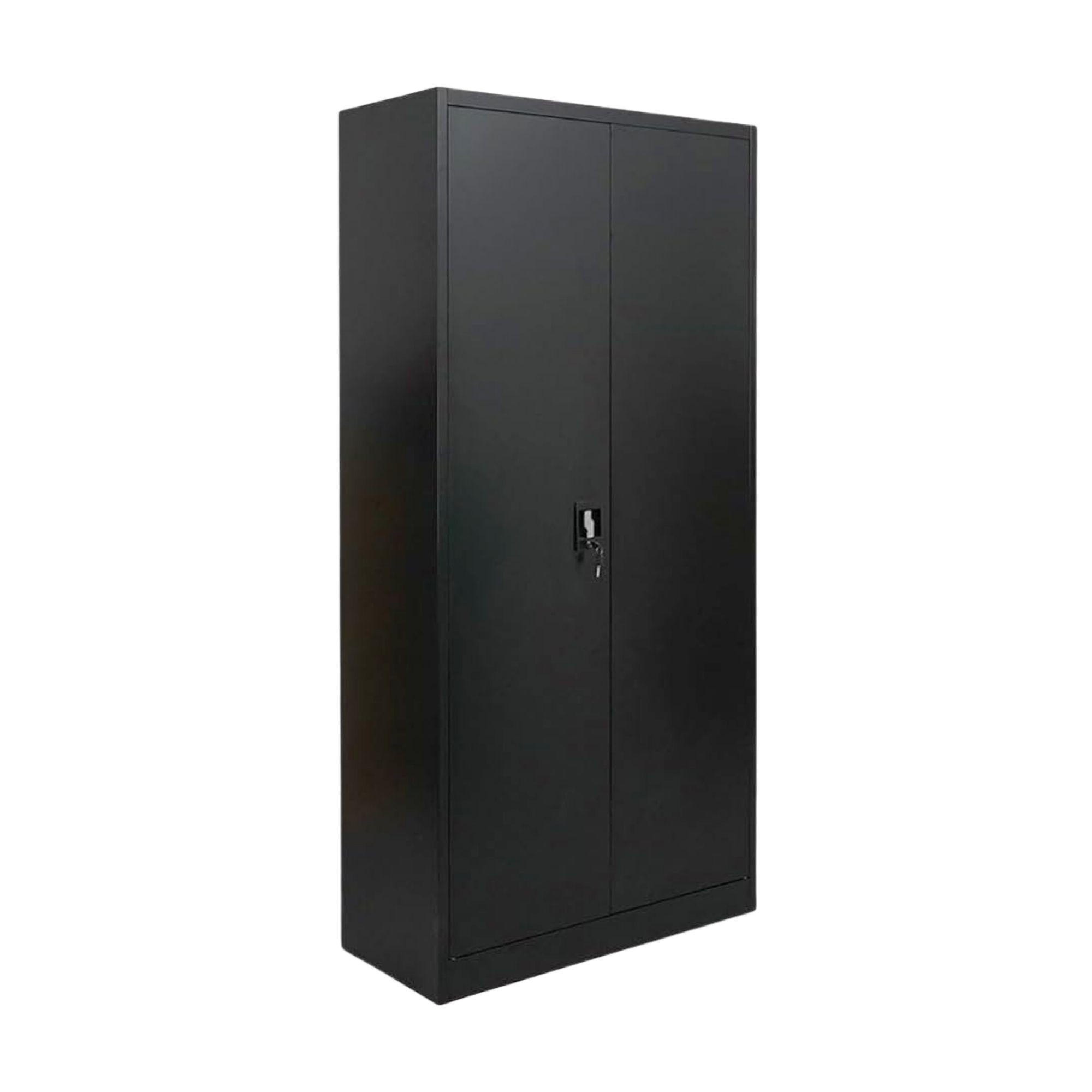 FLÜGELTÜRENSCHRANK Elephant 180x80x40cm 4 Ebenen Schwarz - Schwarz, Metall (80/180/40cm) - PROREGAL