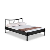 METALLBETT Hanna / 140 x 220 cm / schwarz - Schwarz, Metall (140/220cm) - BED BOX