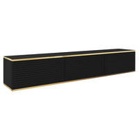 TV-LOWBOARD Oro II - Schwarz, Holzwerkstoff (175/30/32cm) - MIRJAN24