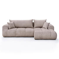 ECKSOFA MILANO mit Schlaffunktion und Bettkasten Grau-Braun - Graubraun, Holzwerkstoff/Kunststoff (250/90cm) - Idohome