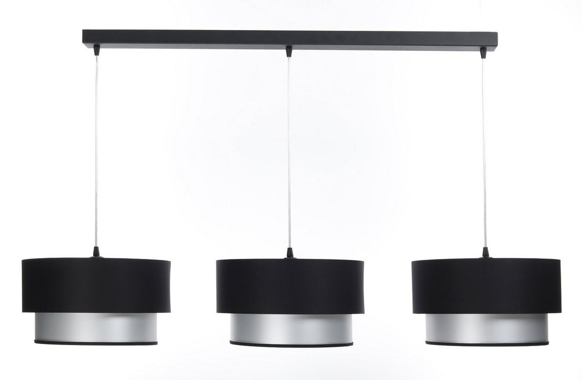 HÄNGELEUCHTE Schwarz 30/88 cm - Silberfarben, Kunststoff (30/2.6/88cm) - ONZENO