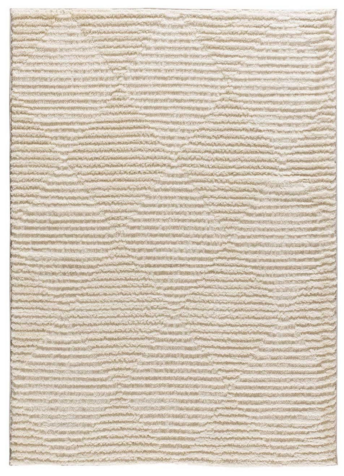 HOCHFLORTEPPICH im skandinavischen Stil Creme Lima 140/200 cm - Creme, Naturmaterialien/Textil (140/200cm) - Atticgo