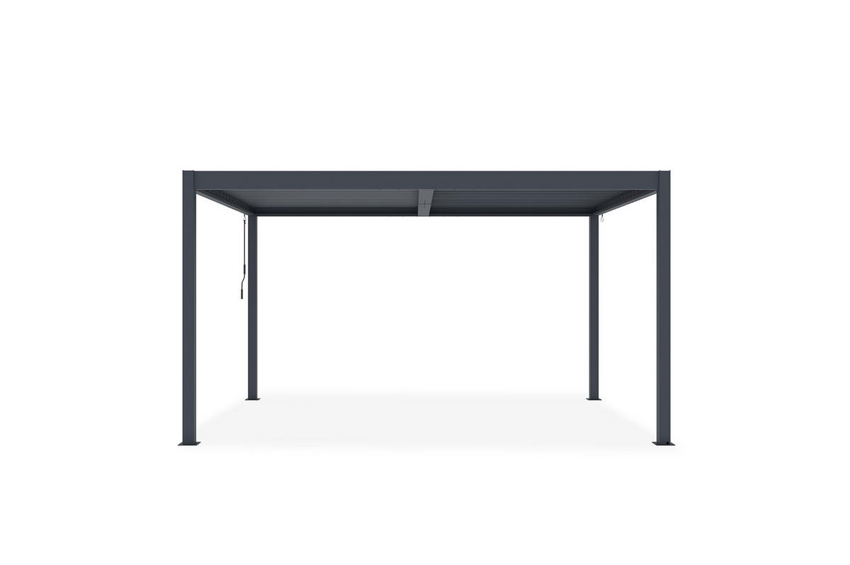PERGOLA BIOKLIMATISCHE SELBSTTRAGENDE Piana grauem 4m x 3m - Grau, Metall (304/218/304cm) - Cazeboo