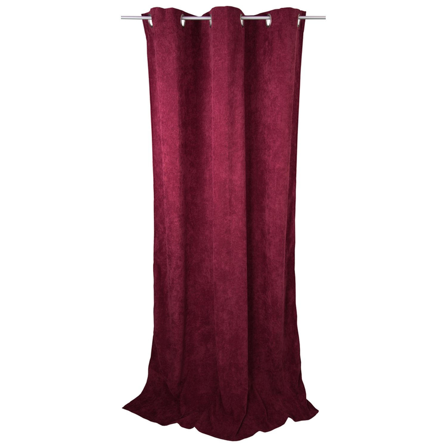 BLICKDICHTER ÖSENVORHANG CASUAL CORD - Weinrot, Textil (140/0.5/245cm) - Tom Tailor
