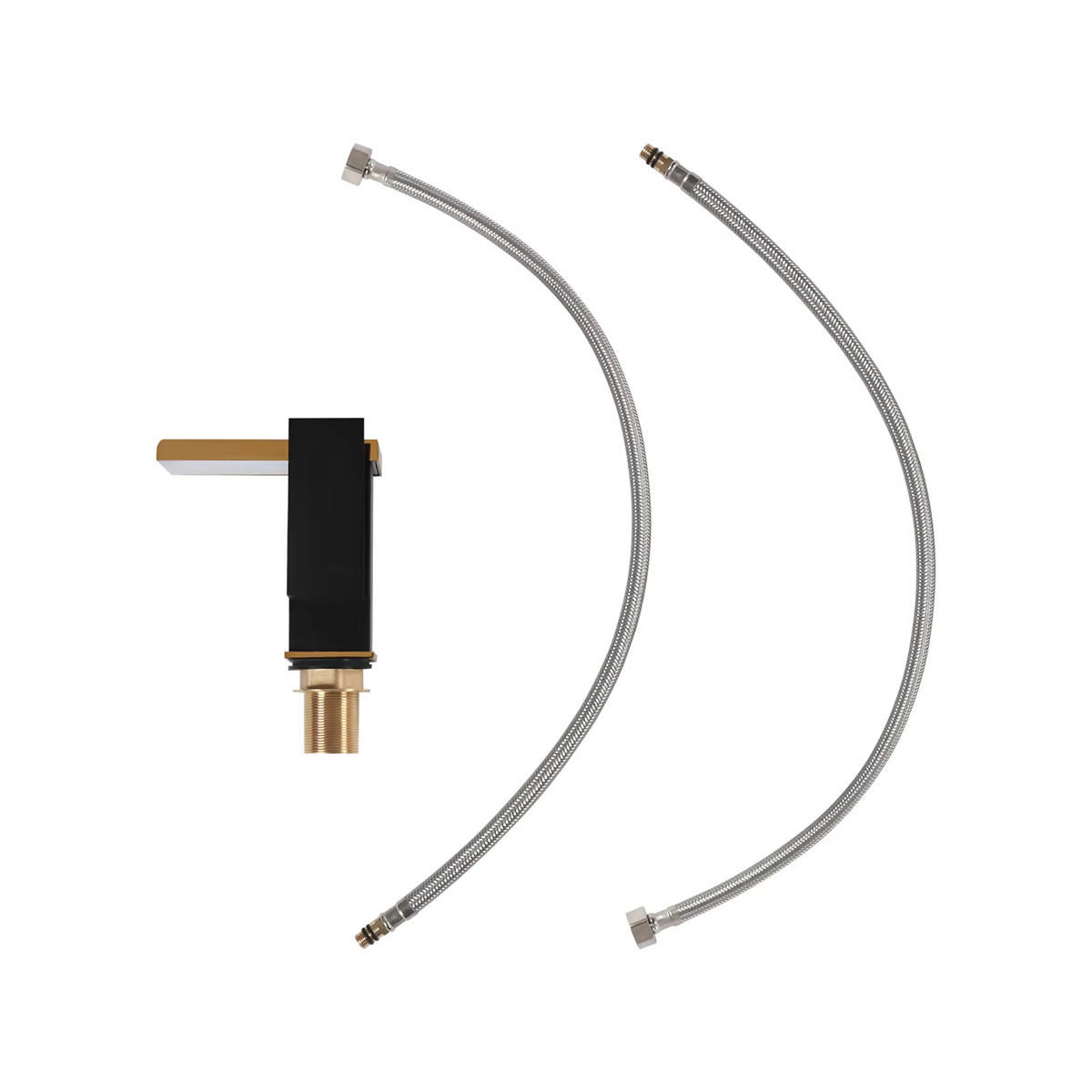WASCHTISCHARMATUR Wasserfall LED 3 Farben - Goldfarben, Metall (12.5/12.5/5cm) - Kaket