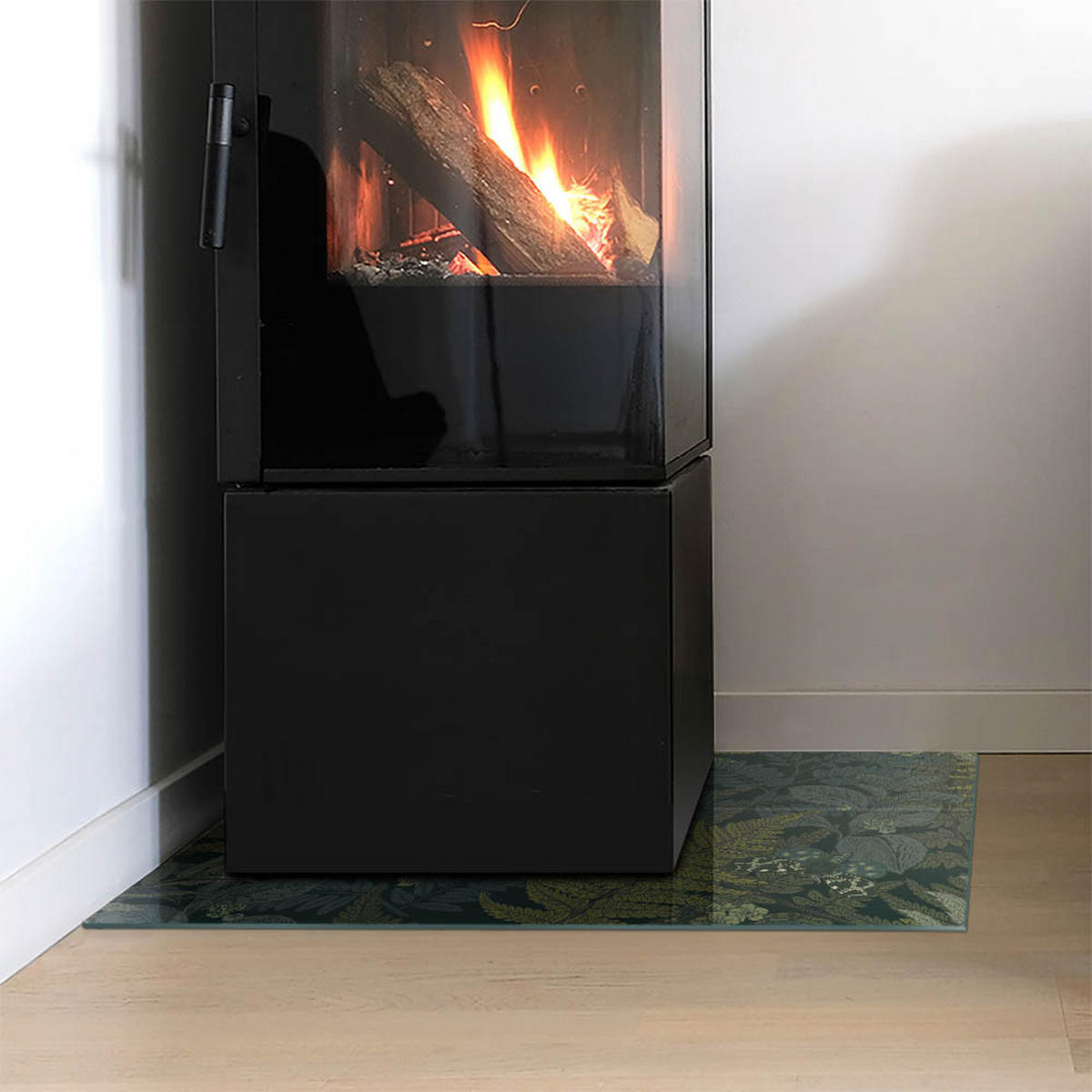 GLASPLATTE für Kamin 60x40 cm - Grün, Glas (60/40/0.4cm) - TULUP