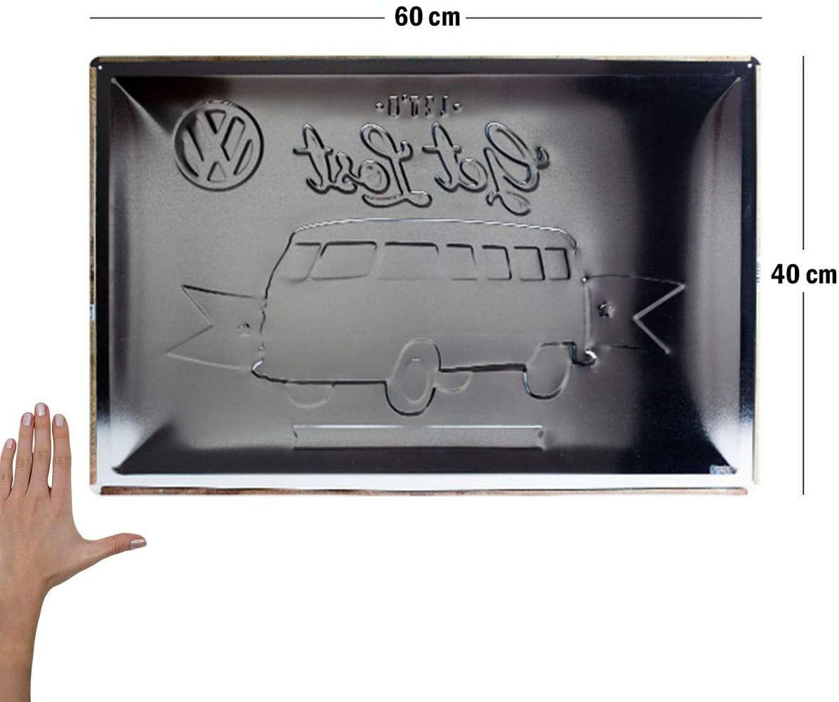 BLECHSCHILD 40/60 cm Volkswagen VW Bulli Get Lost - Multicolor, Metall (60/40/1cm) - Nostalgic-Art