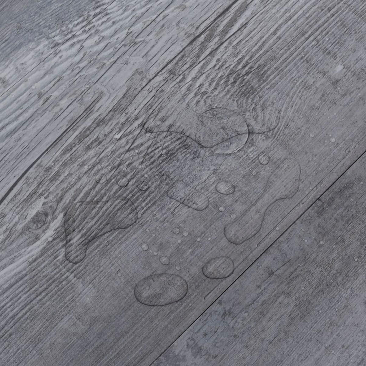 VINYLBODEN PVC-Dielen selbstklebend Holzgrau 5,02m² - Hellgrau, Kunststoff (91.5/15.2/1.3cm) - DELUKE