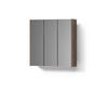 BADSPIEGELSCHRANK Savuto Anthrazit Hochglanz 67.4 x 68 cm - Schwarz Hochglanz/Walnussfarben, Holzwerkstoff (67.4/68/17cm) - Livinity®