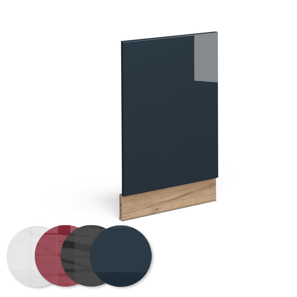 FRONTBLENDE Fame-Line Dunkelblau Hochglanz 45 cm, AP Marmor - Eiche Wotan/Dunkelblau, Holzwerkstoff (45/67.4/1.6cm) - Vicco