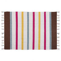 TEPPICH geflochten Hisarli 230/160 cm - Multicolor, Textil (160/230cm) - Beliani