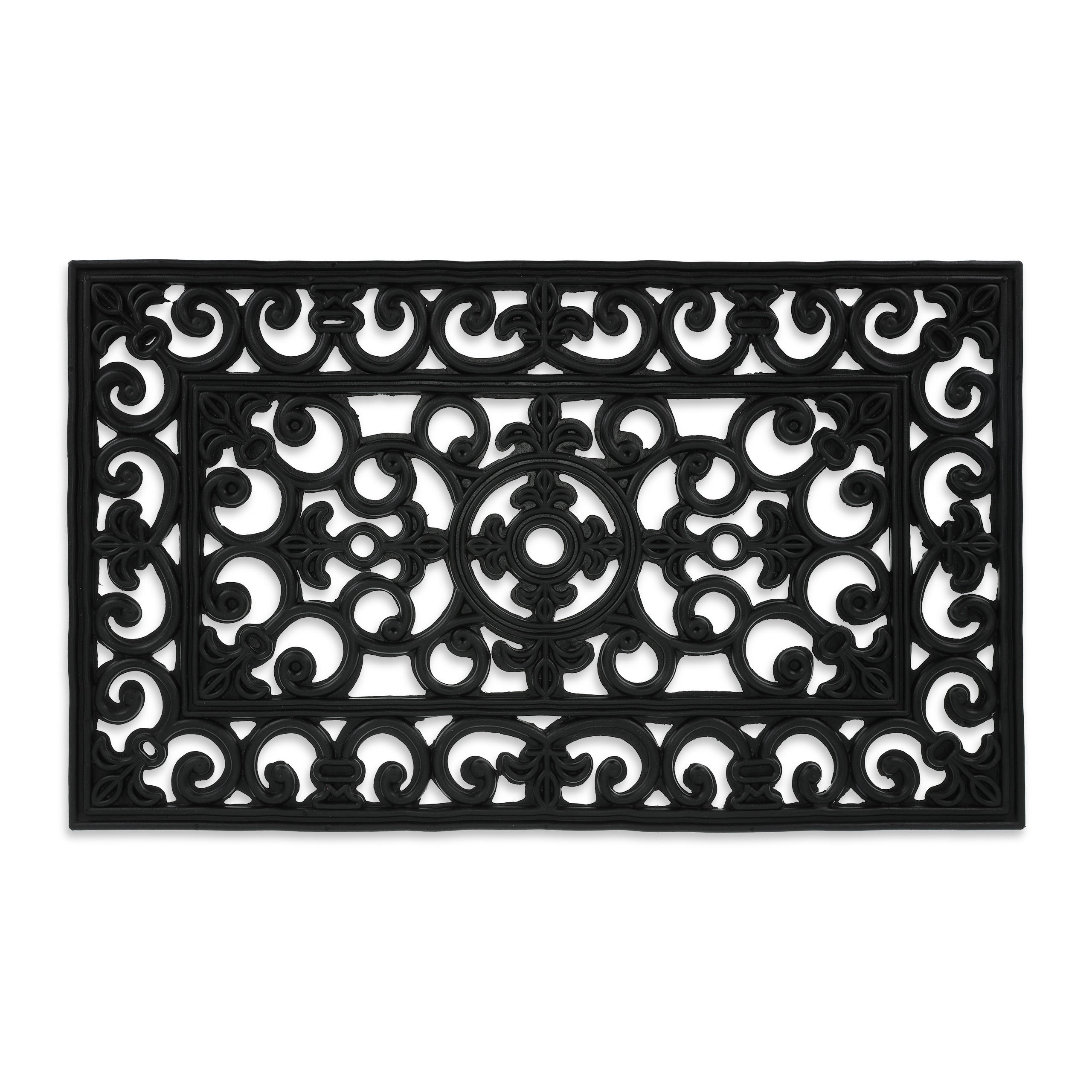 FUSSMATTE - Schwarz, Kunststoff (75/45cm) - Relaxdays