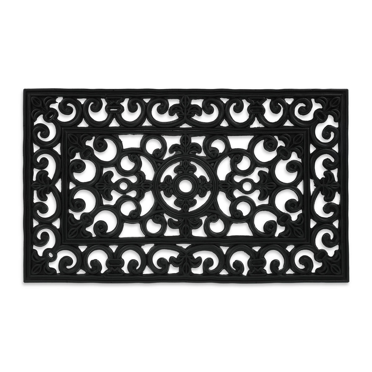 FUSSMATTE - Schwarz, Kunststoff (75/45cm) - Relaxdays