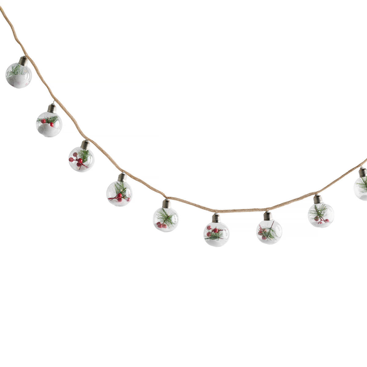 LICHTERKETTE Pinere, grün, 36 LED, 11x9x195 cm, Dekorative Weihnachtsdeko - Grün, Kunststoff (195cm) - home&you