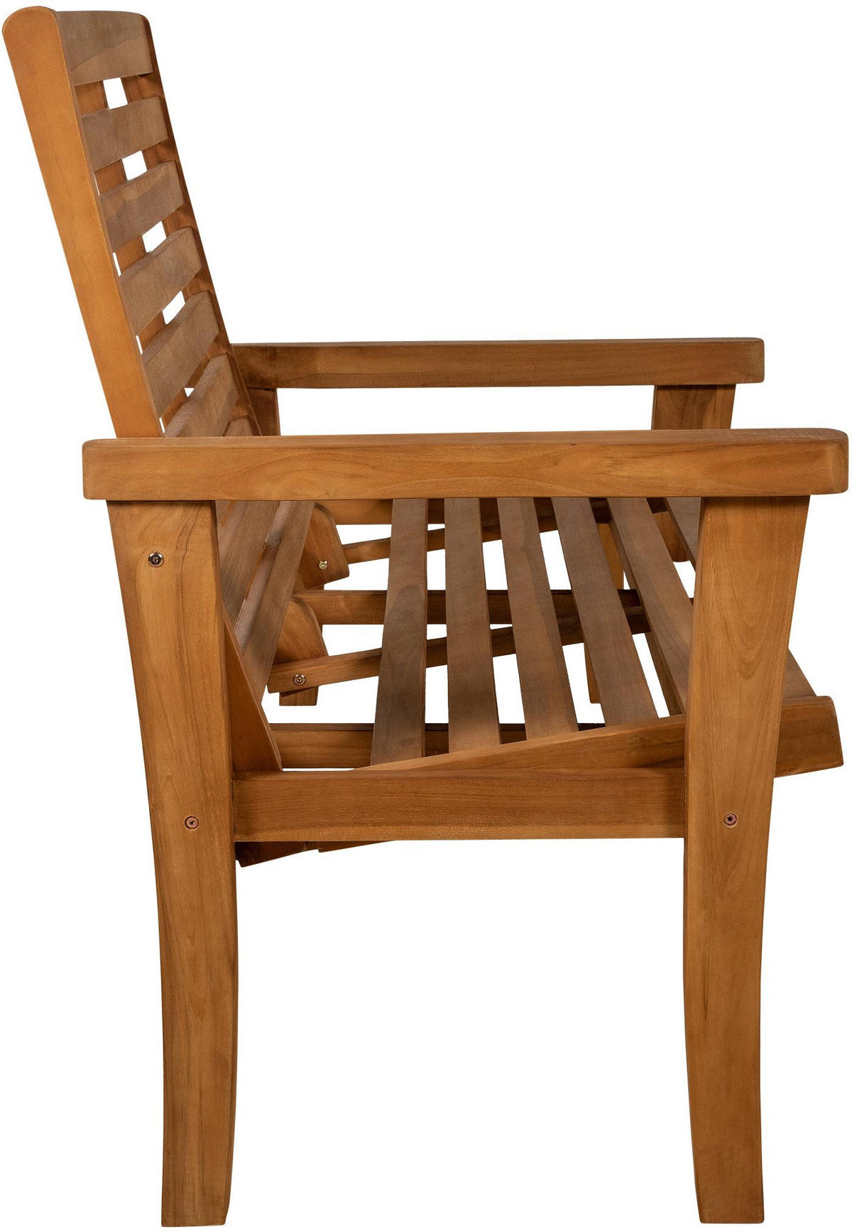 TEAKBANK Peter Liegefunktion 120x78x111cm Teakholz Teak Gartenbank - Teakfarben, Holz (120/111/78cm) - DELUKE