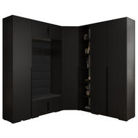 GARDEROBEN-SET 236,7/231,7/47 - Schwarz, Holz/Metall (181.7/236.7/47cm) - Abiks Möbel