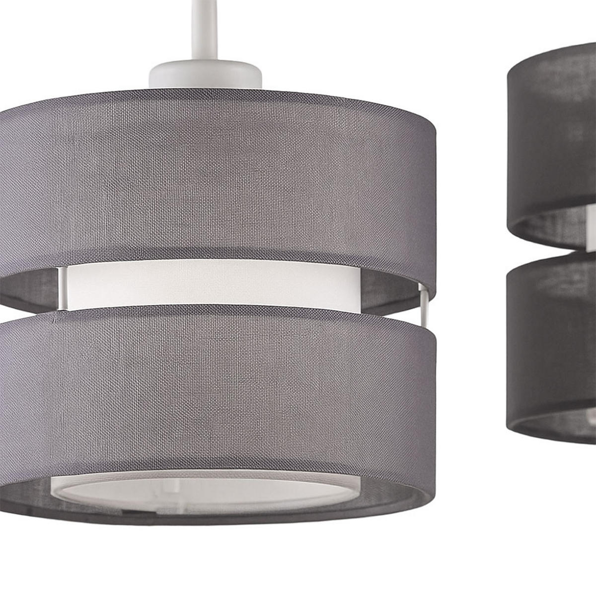 LED DECKENLEUCHTE Metall Textil Weiß - Weiß, Metall (56/56/35cm) - Wofi