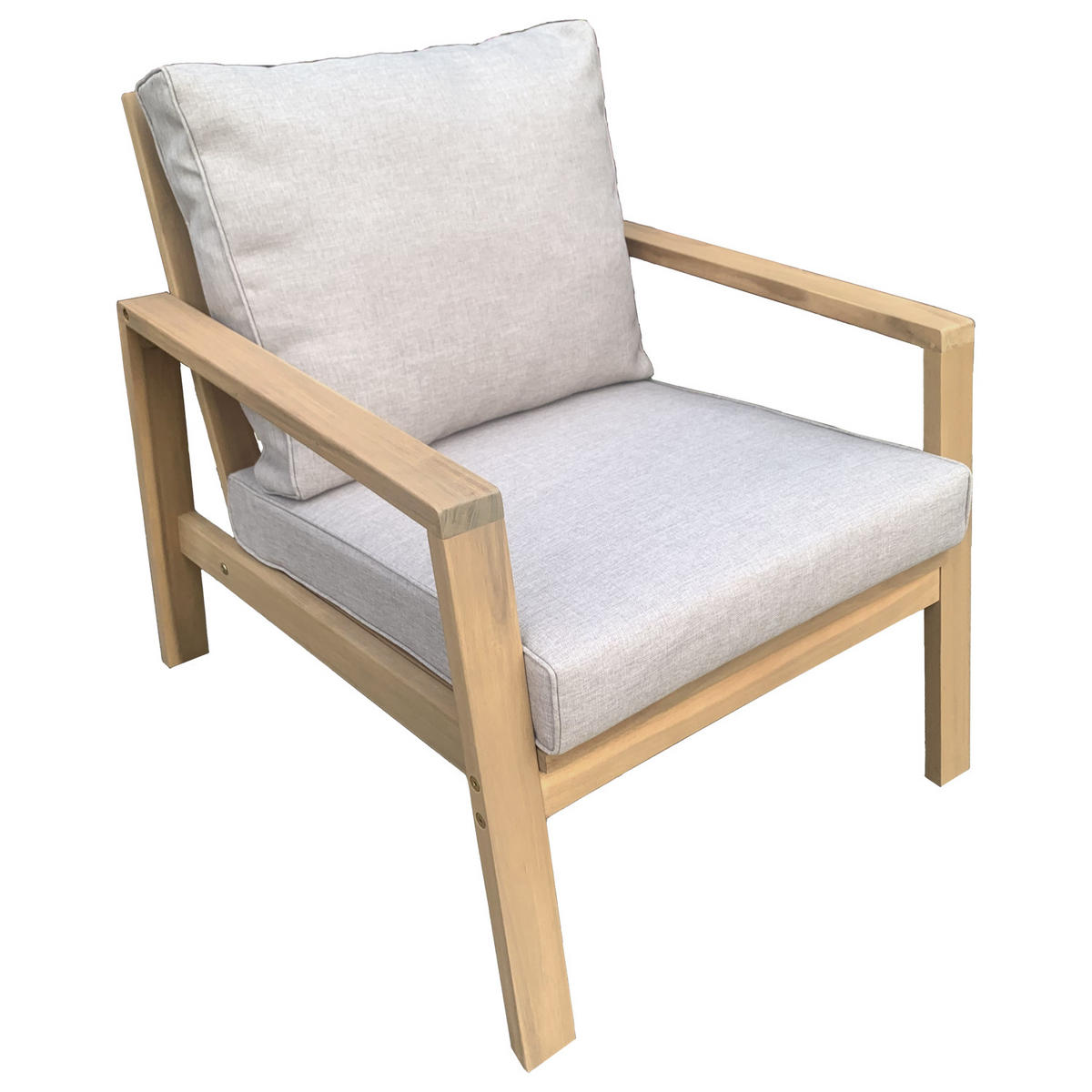 GARTENMÖBEL Gili Sand 4er-Set - Beige, Holz - Happy Garden