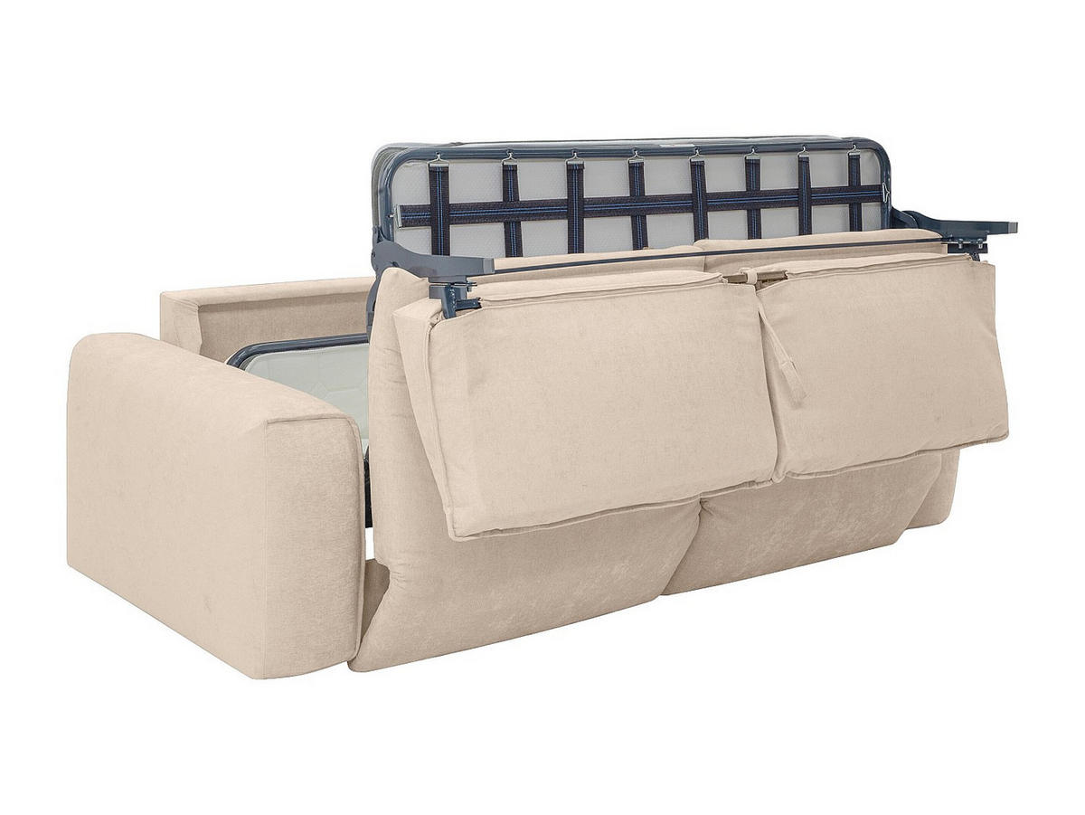 SCHLAFSOFA - 4 Personen - Stoff - Beige - - Beige, Textil (236/80/100cm) - Vente-Unique