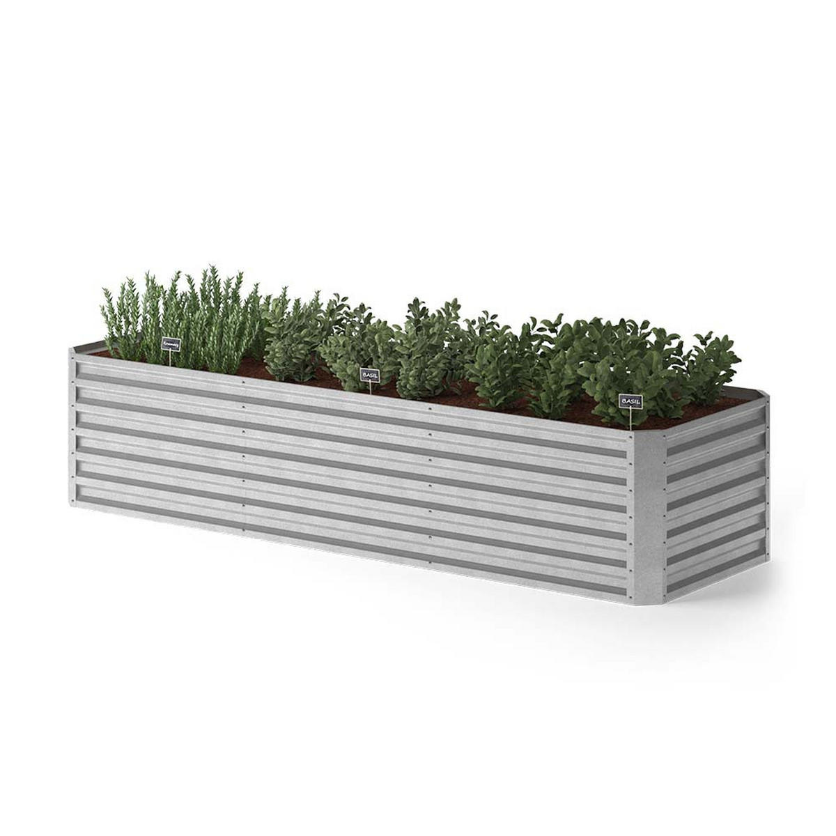 ZVÝŠENÁ ZAHRÁDKA Stříbrná 270 x 90 cm - stříbrná, kov (270/60/90cm) - OK-Living