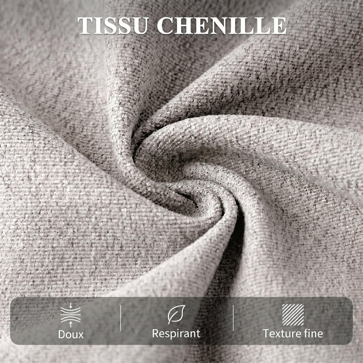 RELAXSESSEL,ELEKTRISCH Chenille Federkernkissen verstellbare Lehne,grau - Grau, Textil (69/106/91cm) - Vallsero