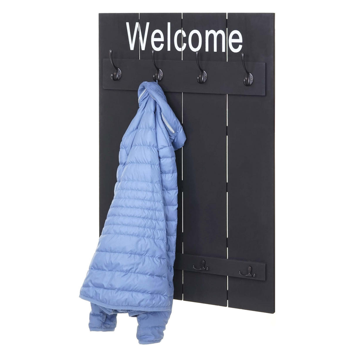 WANDGARDEROBE WELCOME SHABBY Grau - Grau, Holz (60/90/8cm) - MCW