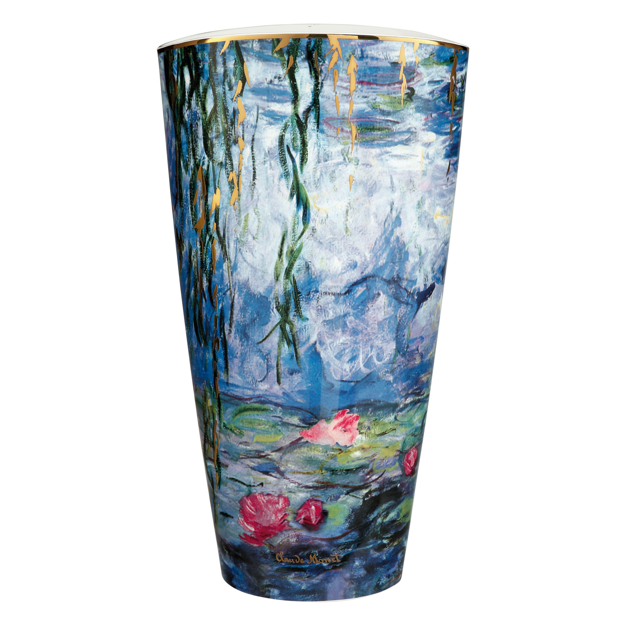 VASE Claude Monet - Seerosen mit Weide, Porzellan, Bunt, 50 cm - Multicolor, Keramik (50cm) - Goebel