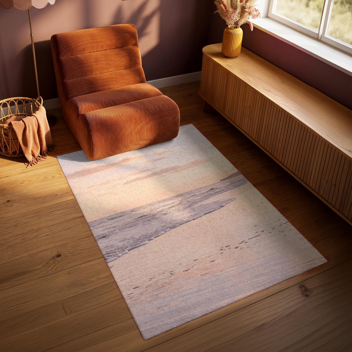 PREPROGE - Morje - 90x150 cm - svetlo roza, umetna masa/tekstil (90/0.4cm) - OnlyWow