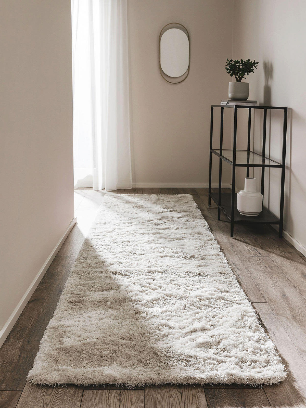 HOCHFLORTEPPICH Whisper Beige 80x300 cm - Beige, Textil (80/300cm) - benuta Nest