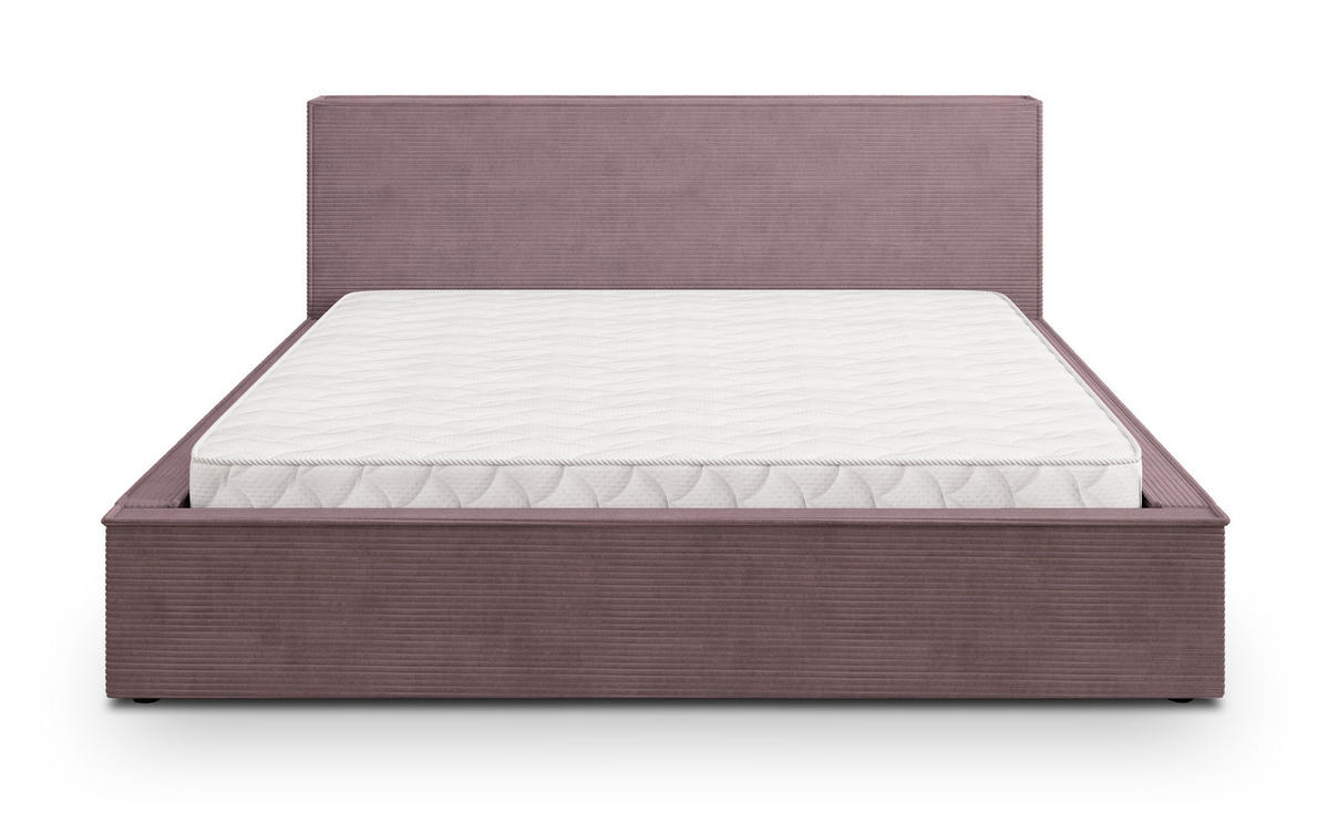 POLSTERBETT CELORA P 120x200 cm mit Bettkästen - Lila - Lila, Holz/Textil - MASSENO