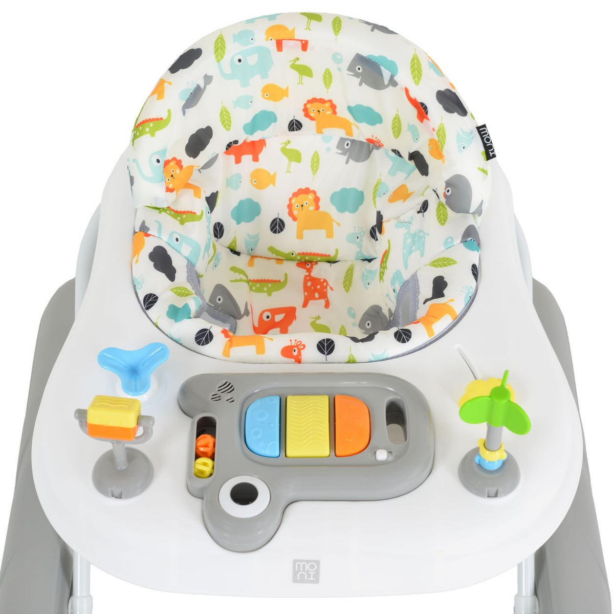 LAUFLERNHILFE Zizzy grau Spielcenter, Musikfunktion, Stopper, höhenverstellbar - Grau, Kunststoff (55/52/69cm) - Moni