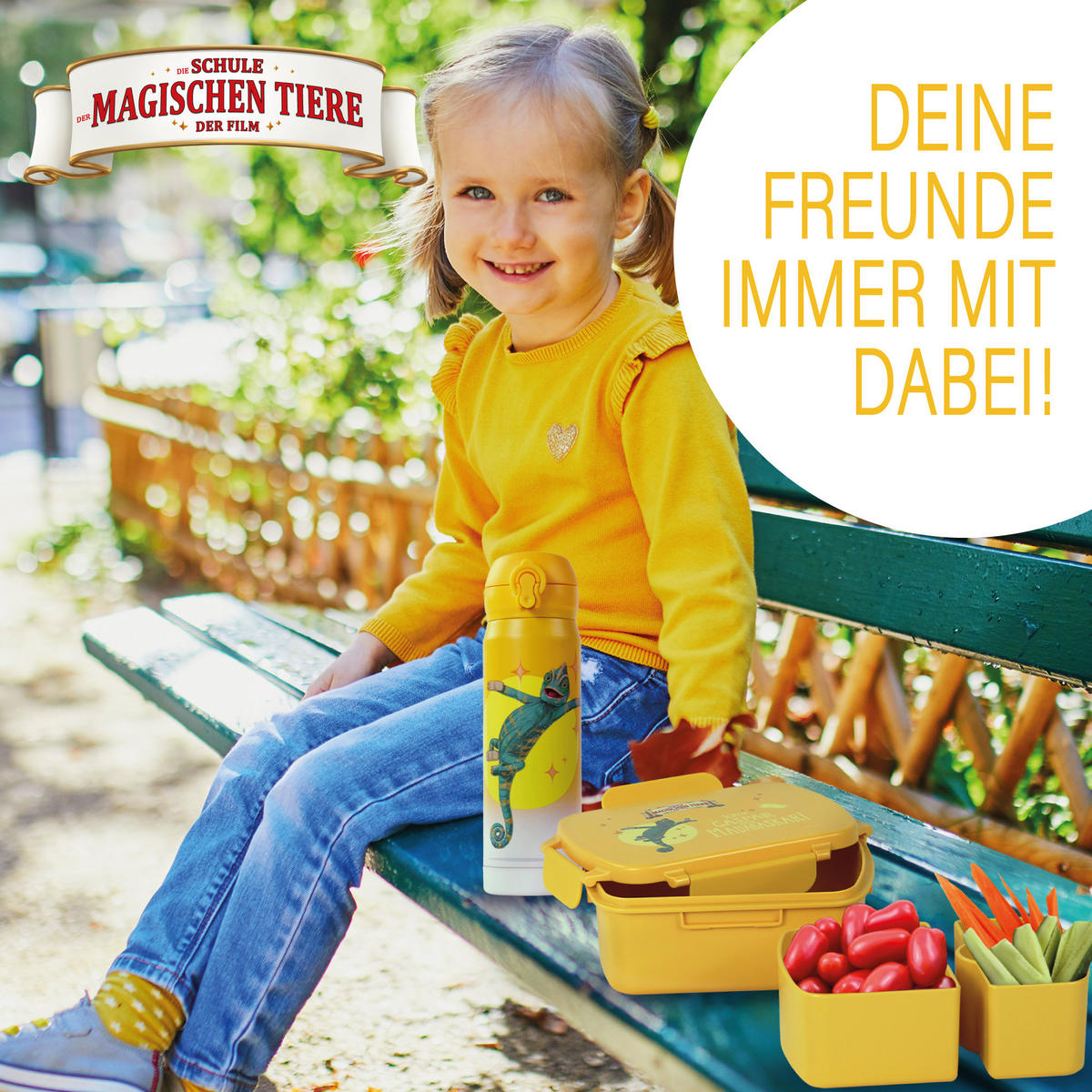 BROTDOSE Kinder mit Fächern - Gelb, Kunststoff (15.5/7.2/20.3cm)