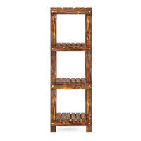 BADEZIMMERREGAL Kinnula - Dunkelbraun, Holz (30/90/30cm) - [en.casa]