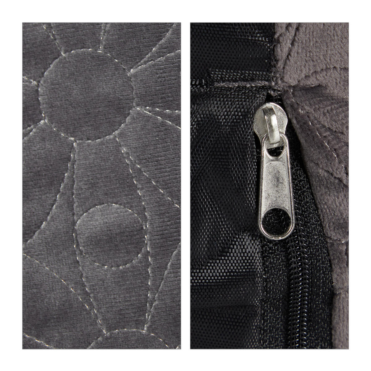 BODENSTUHL - Grau, Holzwerkstoff/Textil (50/58/55cm) - Relaxdays