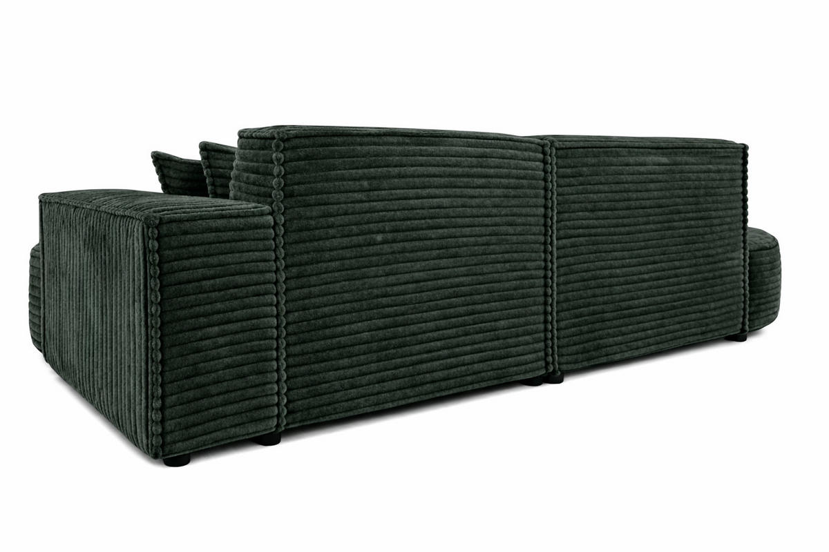 ECKSOFA L-Form, Cordstoff Velo, Grün, Rechts, Modena Studio - Grün, Holz (236/165cm) - Kaiser Möbel