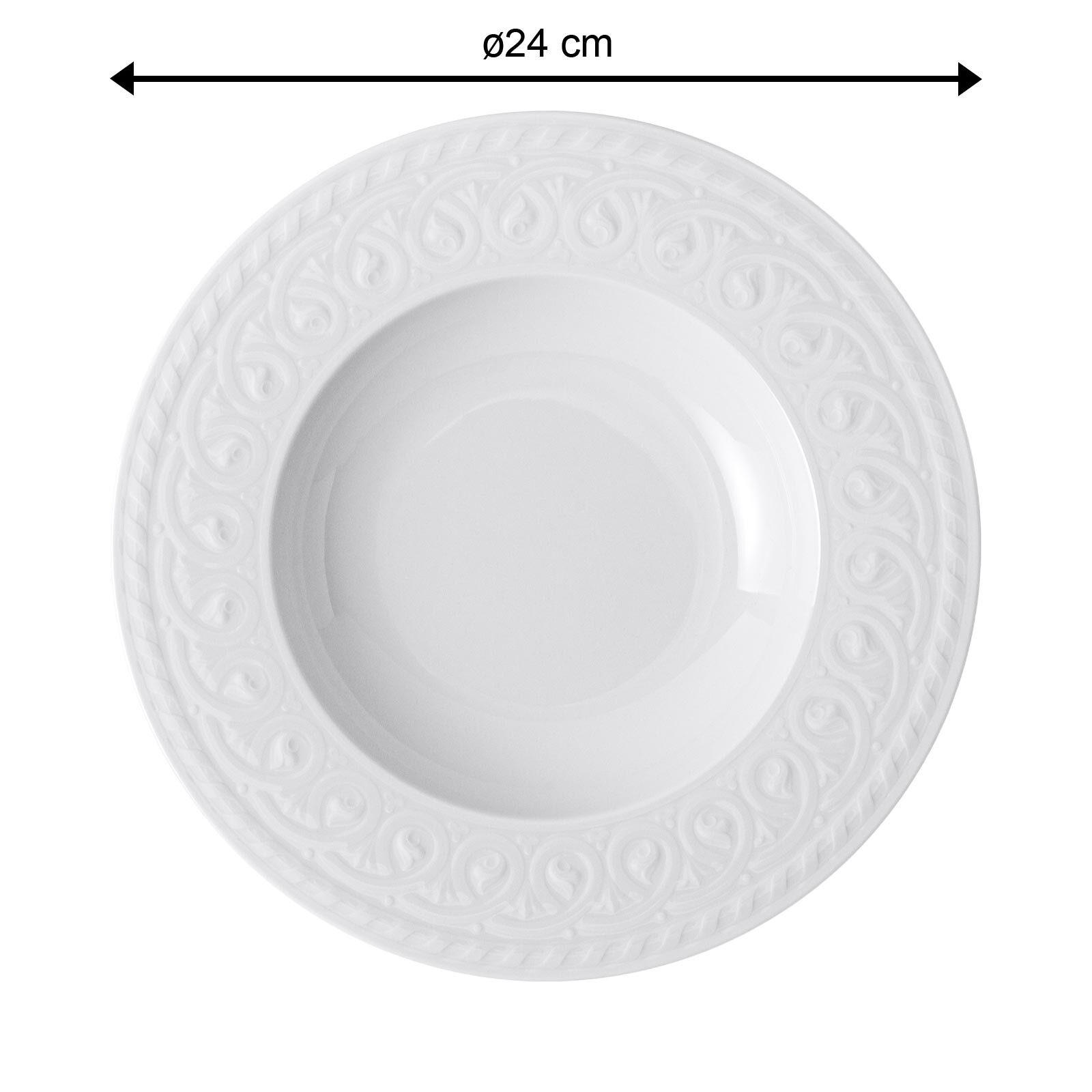 SUPPENTELLER Cellini weiß ø 24 cm 6er Set - Weiß, Keramik (24cm) - Villeroy & Boch