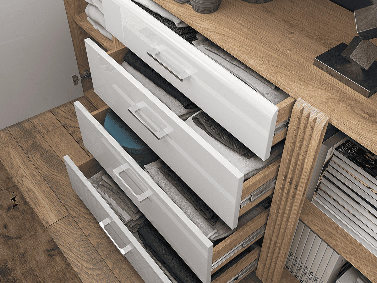 KOMMODE – 190 cm – Adagio – Weiß / Eichefarben - Eichefarben/Weiß, Holzwerkstoff (190/90/42cm) - hi-markt