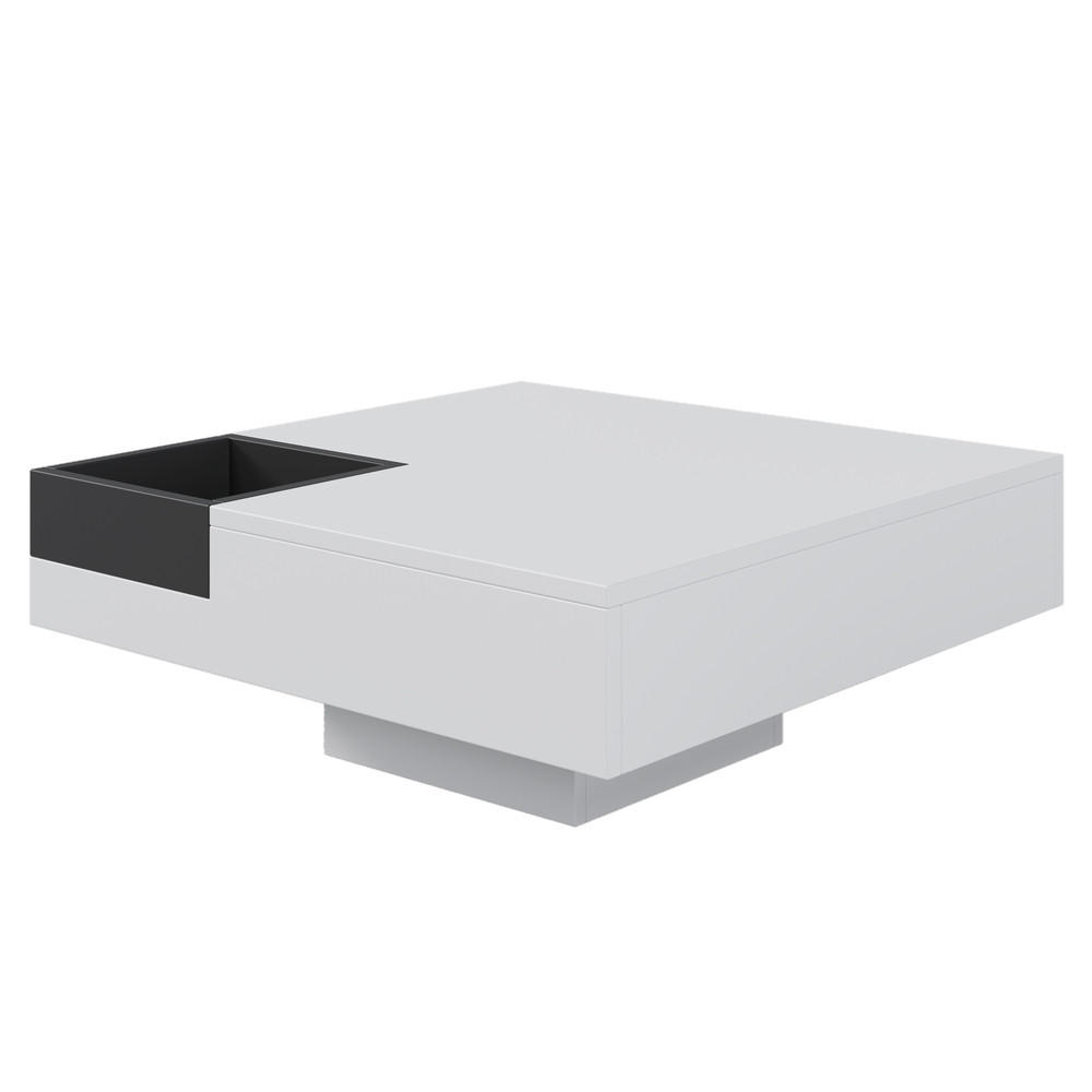 FLIEKS KONFERENČNÍSTOLEK 72x72cm LED Lesklý Bíločerný Box