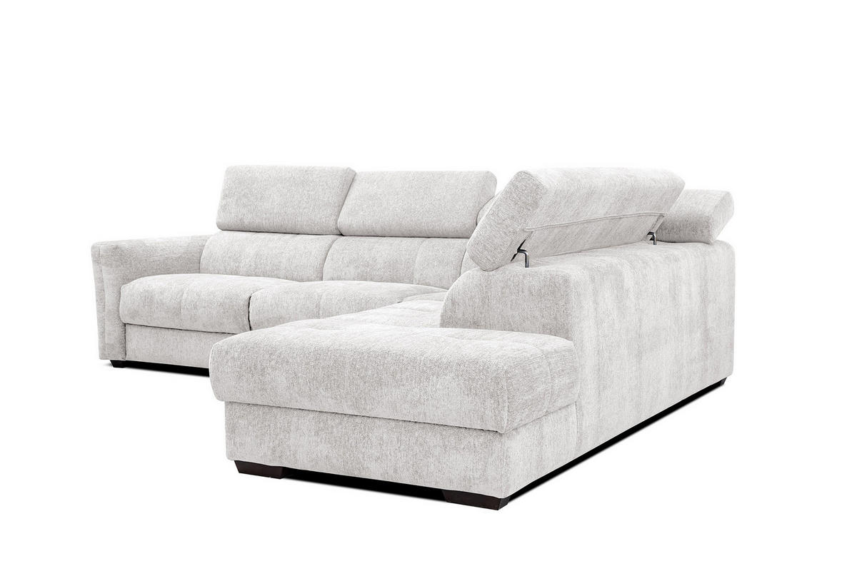 ECKSOFA CALVERA 5-Sitzer, weiß - Weiß, Holzwerkstoff/Textil (298/239cm) - Courtois Laville