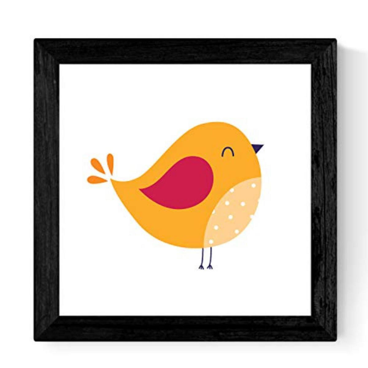 POSTER Set mit 4 Familie von Hühnern skandinavischen Stil nordico 30x30 cm Rahmenlos - Klar, Papier (30/3cm) - Nacnic