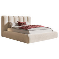 DOPPELBETT 160x200 cm Lumaro mit Dicker Schaum und Bettkasten, Beige - Beige, Holz/Textil (160/200cm) - Emporius