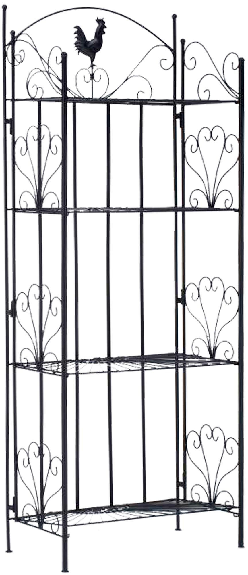 STANDREGAL Metall Schwarz - Schwarz, Metall (61.5/153/33cm) - CLP