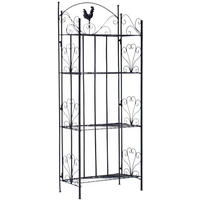 STANDREGAL Metall Schwarz - Schwarz, Metall (61.5/153/33cm) - CLP