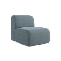 SOFAELEMENT Bouclé Stoff Blau - Blaugrau/Schwarz, Holzwerkstoff/Kunststoff (70/75/94cm) - Makamii
