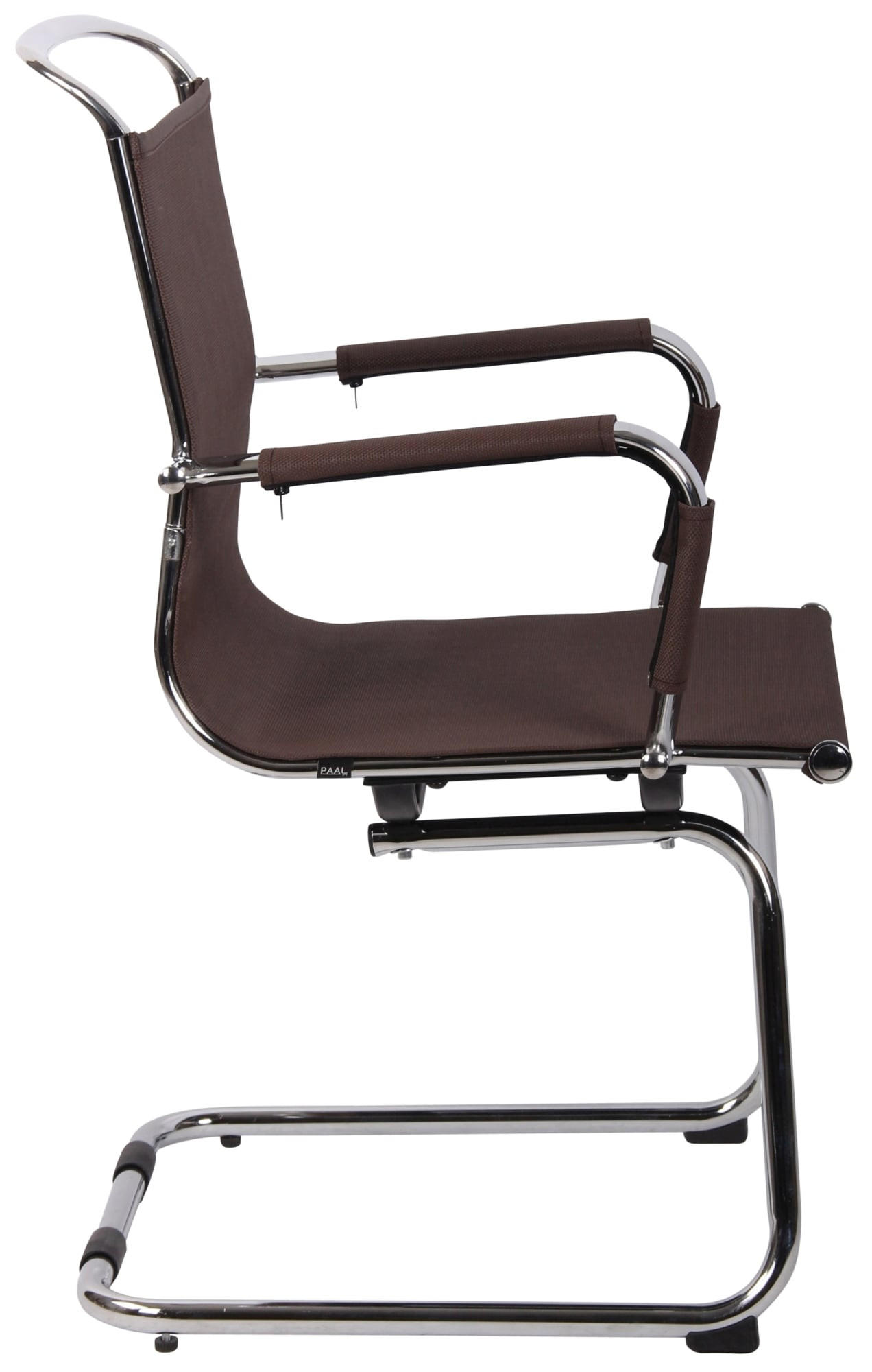 SCHWINGSTUHL Netzstoff braun - Chromfarben/Braun, Textil/Metall (58/94/48cm) - CLP