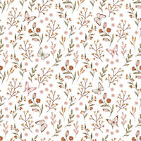 VLIESTAPETE Coccinella Blumen und Schmetterlinge 50 cm x 10 m rosa/rot - Pink/Rot, Papier (50/1000cm) - Lilipinso