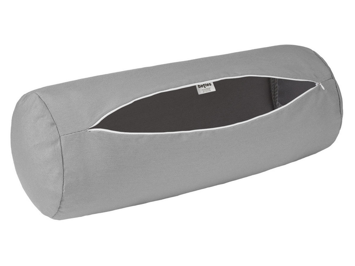 XL-NACKENROLLENHÜLLE Wunschton silber 25/70 cm - Grau, Textil (25/70cm) - beties Heimtextil