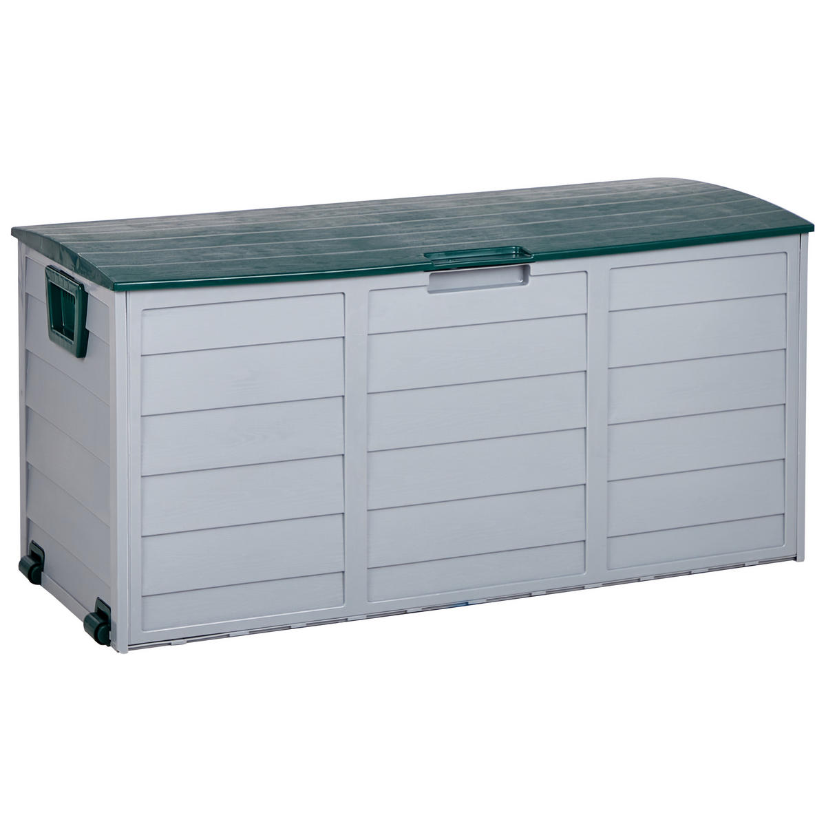 AUFBEWAHRUNGSBOX Grau Locarno - Grau/Grün, Kunststoff (112/53/50cm) - Beliani