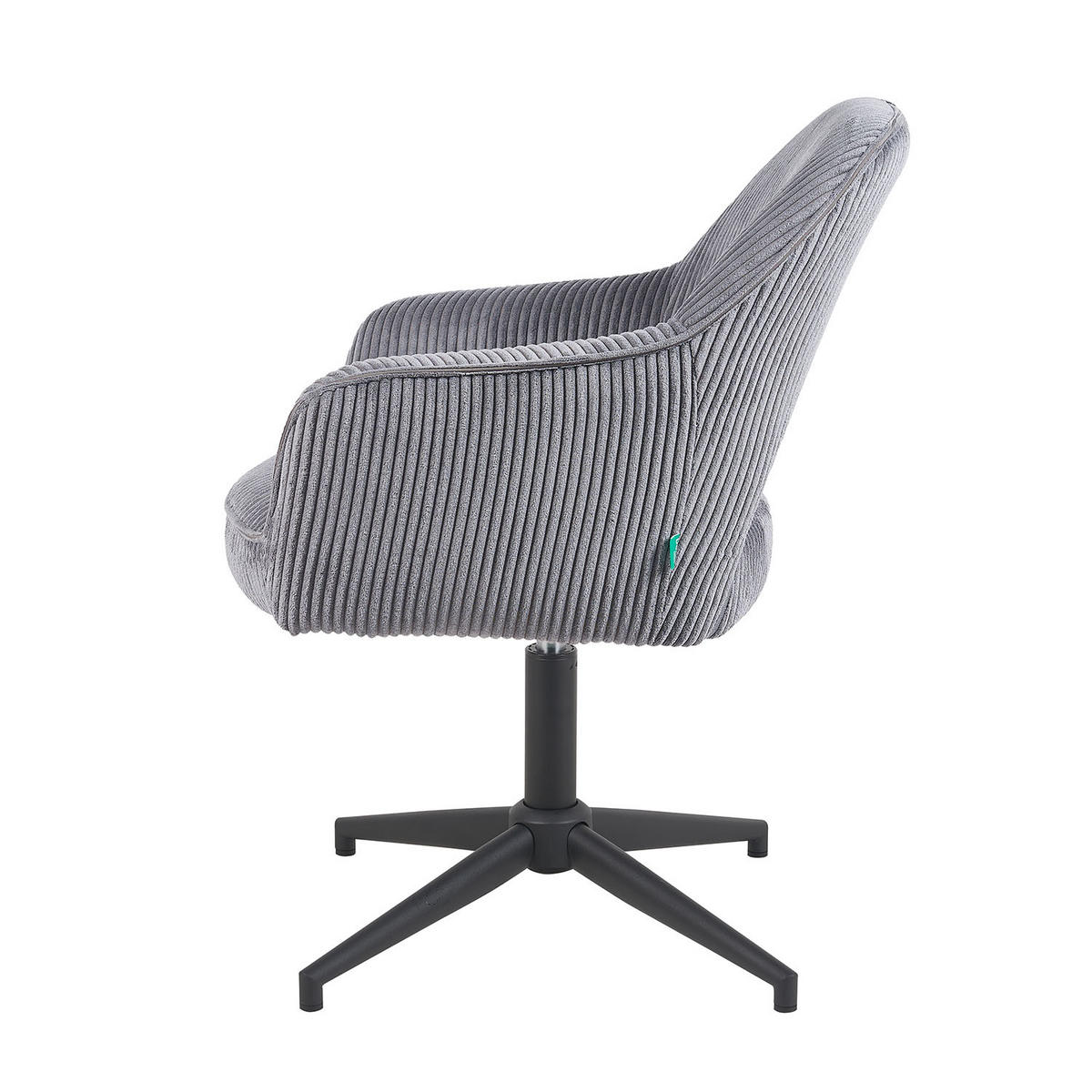 BÜROSTUHL Mika-Bryn - Schwarz/Grau, Textil/Metall (60/84/65cm) - DUBI Möbel